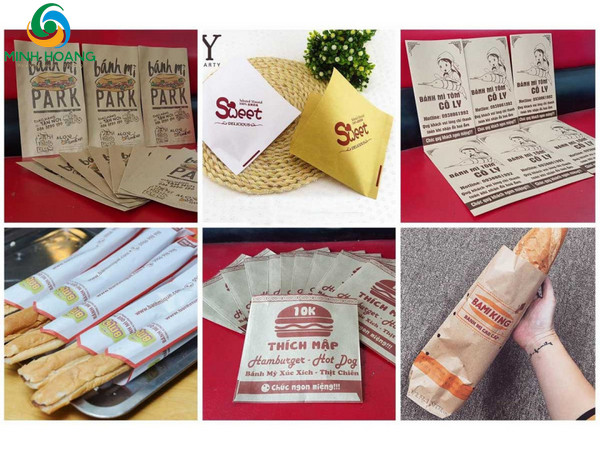 Quy cách in túi giấy bánh mì của Công ty Minh Hoàng Label