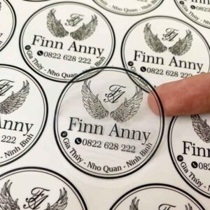 In sticker trong suốt